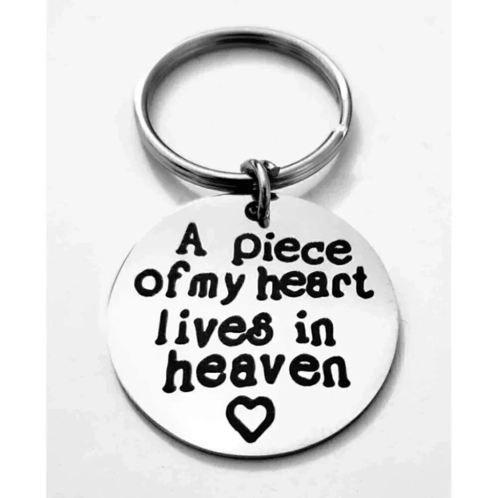 A piece Of My Heart Lives In Heaven Keychain